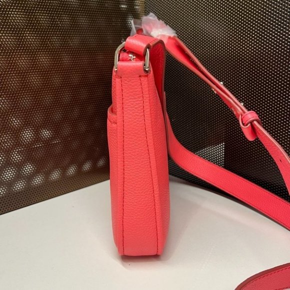 Kate Spade Run around medium crossbody Pebble Leather Peach PXR00405 - Picture 7 of 12
